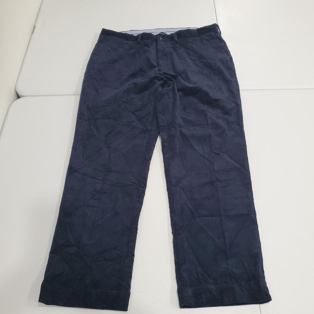 Polo Ralph Lauren Andrew Pants Mens 38x30 Blue Corduroy Classic Fit Stretch